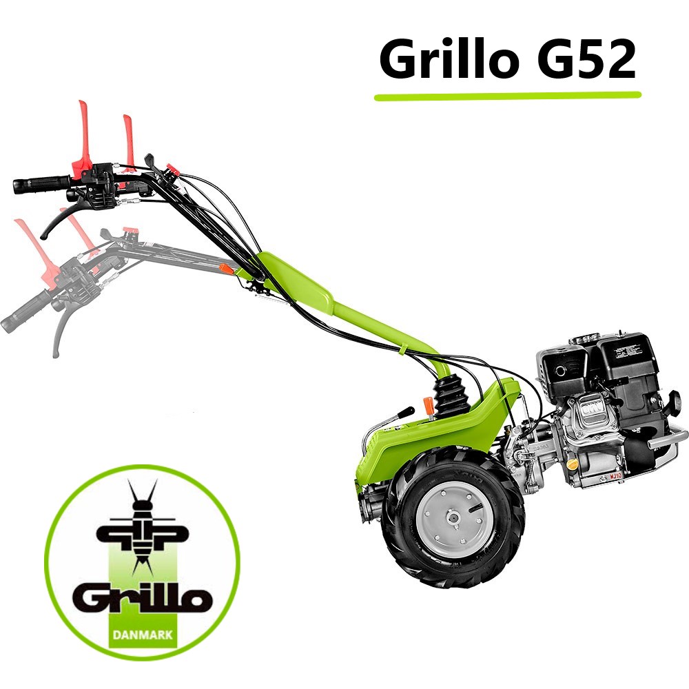 Grillo G52 To-hjulstraktor m. 3000 OHV -motor 5,5 hk