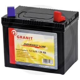 [12V24AHR] Batteri 12V 24A, Pol: - +