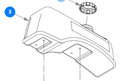 [601321] Brændstoftank, skærm, venstre side